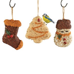 Collections Etc Festive Holiday Birdseed Feeders - Set of 3 - 1 of 3