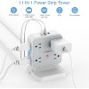 Power Strip Tower Surge Protector, 8 AC Outlets with 3 USB (1 USB C), 5 FT Flat Plug Extension Cord with 900 Joules Protection, Desk Charging Station - 3 of 4
