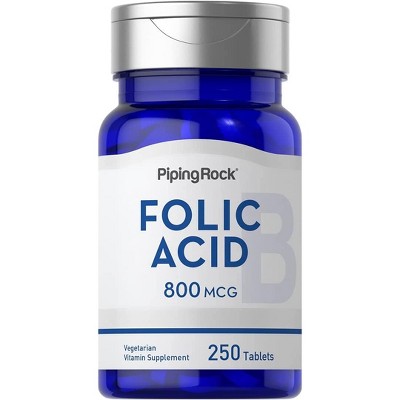 Piping Rock Folic Acid Tablets 800mcg | 250 Count : Target