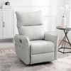 Ridstar Modern Small 360 Degree Swivel Rocking Chair, Armchair with Side Pockets For Living Room & Bedroom-Light Gray - 4 of 4