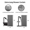 Evideco French Home Goods Extra Long Shower Curtain Liner Plastic 79"L x 71"W - 3 of 4
