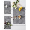 DII PVC Textured Twill Placemat Set 6 Piece, Gray, 13x17.25" - 3 of 4