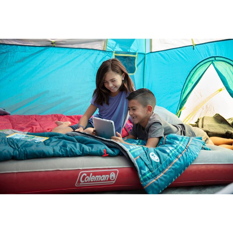 Coleman 50 Degree Youth Sleeping Bag - Turquoise, 6 of 7