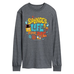 Men's - Spongebob Squarepants - Spongebob: The Search For Squarepants Sponges Life For Me Long Sleeve Graphic T-Shirt - 1 of 4
