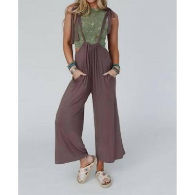 Women's Forever Relaxed Gathered Jumpsuit - three bird nest