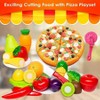 Play Kitchen Cutting Food Toys - Pretend Fruits, Vegetables, Pizza, Poultry Fish, Kitchen Accessories with Pots and Utensils - 3 of 4