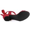 Allegra K Women's Back to College Open Toe Ankle Tie Back Block Heels Sandals - 4 of 4
