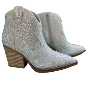Women's Stroke Of Midnight Rhinestone Booties - Very G - 1 of 4