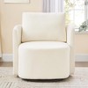 29.9" 360° Swivel Barrel Chair - Upholstered Accent Armchair with Curved Design for Living Room, Bedroom & Office - 2 of 4