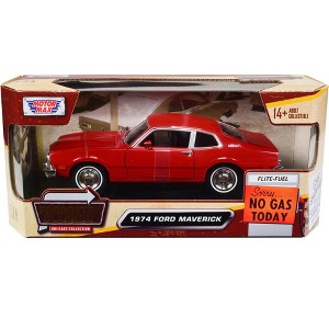 1974 Ford Maverick Red "Forgotten Classics" Series 1/24 Diecast Model Car by Motormax - 1 of 4