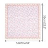 INSPIRE CHIC Women's Floral Stripes Printed Square Cotton Blended Gauze Neck Scarves 1Pc - 3 of 4