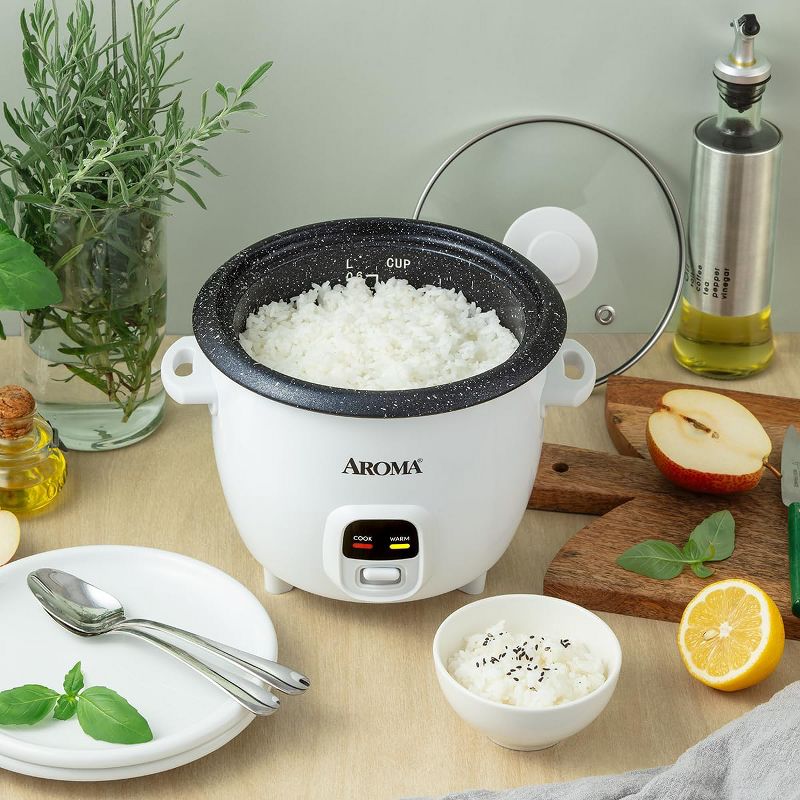 AROMA Rice Cooker, 24oz Uncooked ARC-393NG Refurbished, 4 of 7