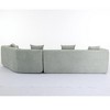 GDFStudio Arvik 128" Modern 3-Seater Boucle Upholstered Sectional Sofa with Pillows - 4 of 4