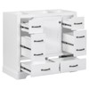 SEVOBAL Bathroom Vanities 36 Inch Bathroom Vanity Base with 6 Drawers and Adjustable Shelf for Bathroom, White, 35.5"*17.9"*33" - 3 of 4