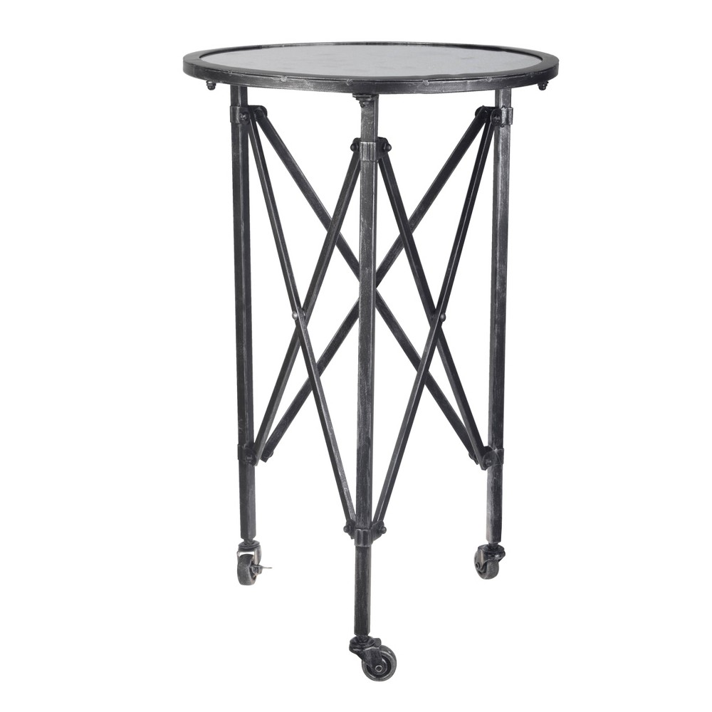 Photos - Coffee Table Gilbert Side Table Antique Silver - A&B Home