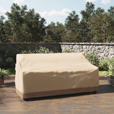 Beige Heavy-Duty Waterproof Outdoor Couch Cover 76"