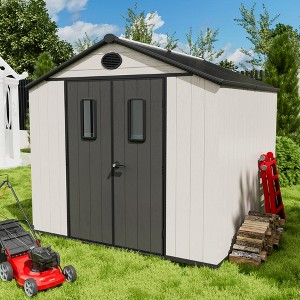 UPTIOT Outdoor Durable Resin Storage Shed - 1 of 4
