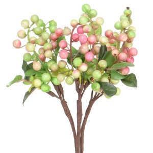 Unique Bargains Foam Handmade Lifelike Durable Artificial Holly Berry 9.8" - 1 of 4