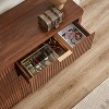 ORRD 6-Drawer Dresser | 55" Wide Modern Chest with Curved Wave Design | Walnut | 55.12''W x 15.75''D x 31.5''H - 4 of 4