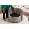 CAVINAS Teddy Fabric 360° Swivel Comfy Armchair with Back Cushion,Rotating and Storage Accent Chair   for Living Room,Bedroom,Office - 4 of 4