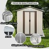ORRD 5x3 FT Outdoor Storage Shed with Sloped Roof, Weather-Resistant Metal Garden Tool Shed for Backyard, White - 4 of 4