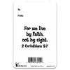 Dicksons BKMPK-515 Fish Symbol for We Live by Faith Not by Sight Bright Purple and Pink 2.5 x 4 Paper Encouraging Durable Laminated Bookcard Bookmark, - 2 of 2