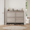 Entryway Shoe Storage Cabinet with 4/6 Flip-Up Bins & Adjustable Shelves - Wooden Freestanding Organizer for Hallway Closet - 2 of 4