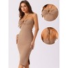 Allegra K Women's Sleeveless Halter Cutout Bodycon Cocktail Party Dress - 2 of 4