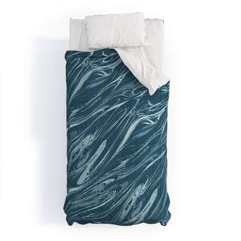 Full/queen Nicole Van Ekeren Indigo Tie Dye Comforter Set Blue - Deny ...