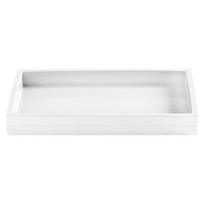 Lacquer Stripe Tray White - Cassadecor