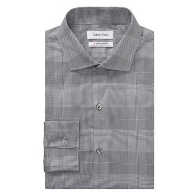 Calvin Klein Mens Stain Shield Untucked Button Down Dress Shirt