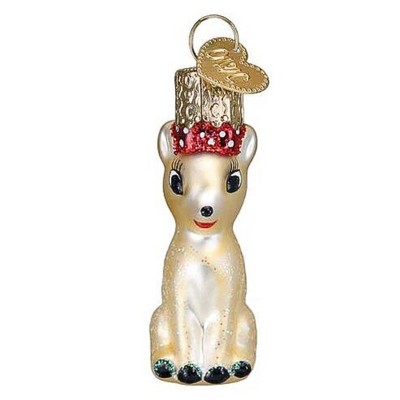Old World Christmas 2.25 In Mini Clarice Reindeer Red-Nosed Tree Ornaments