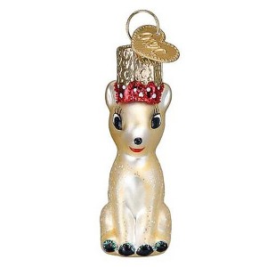 Old World Christmas 2.25 In Mini Clarice Reindeer Red-Nosed Tree Ornaments - 1 of 3