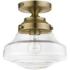 Livex Lighting Avondale 1 - Light Semi-Flush Mount in  Antique Brass - 3 of 3
