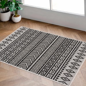 Hauteloom Imboden Black&White Outdoor Rug - 1 of 4