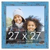 PosterPalooza | Square Shabby Chic Blue Picture Frame - UV Acrylic, Foam Board Backing, Hanging Hardware - 2 of 4