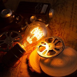 YANSUN 60-Watt Equivalent Vintage A19 Dimmable Edison Incandescent Light Bulb 2700K, (4-Pack) - 1 of 1