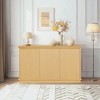 Classic Wooden Sideboard with Beaded Trim, Push-to-Open Doors & Adjustable Shelves, Elegant Storage Cabinet for Dining or Living Room - 2 of 4