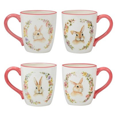Set of 4 Easter Garden 20oz Assorted Mugs - Certified International