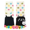 INSPIRE CHIC Women's Elastic Cuffs Stretchy Dots Cat Socks One Size - 3 of 4