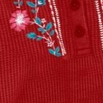 classic red vine embroidery