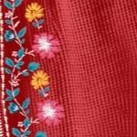 classic red vine embroidery