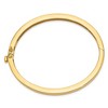 Black Bow Jewelry 5.3mm 14k Yellow Gold Polished Solid Open Back Hinged Bangle Bracelet - 2 of 4