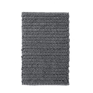 SEVOBAL Bathroom Rugs Bath Mat Rug Home Decor Carpet Shower Mat Home Decor Chenille Chain Stitch for Shower Room Bathroom Home, Gray, 30"*20"*0.5" - 1 of 4