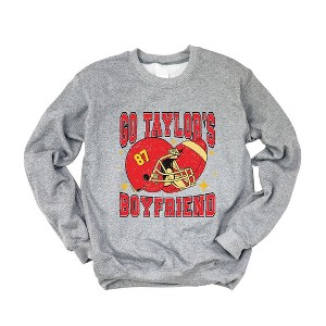 Simply Sage Market Women's Graphic Sweatshirt Go Taylor's Boyfriend Sparkle - 1 of 4