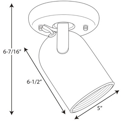 White Steel Modern Directional Ceiling Light