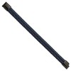 Chisel Stainless Steel Polished Black IP-plated Black Leather and Blue Fabric 8.25" Bracelet - 3 of 4