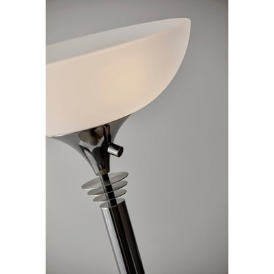 Metropolis 71.5" Black Nickel Torchiere Floor Lamp