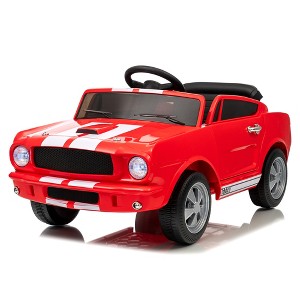 12v Battery Powered Ride on Toys, Ride on Licensed Shelby GT350 Car with Remote Control, Kids Electric Vehicle with Safety Belt - 1 of 4