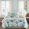 PAGED 7 Piece Cotton Sateen Comforter Set Luxurious Coastal Bedding Set with Comforter, Decorative Pillows - 3 of 4